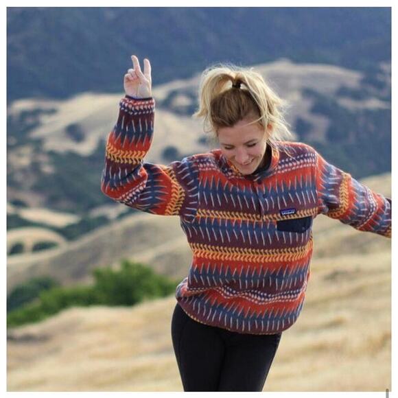 Patagonia Dark Ruby Laughing Waters Synchilla Snap-T Pullover XXS - Picture 2 of 11